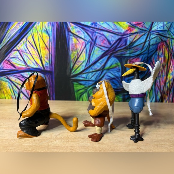 Kung Fu Panda Christmas ornament; Set Of 3, Master Monkey, Master Crane, Tigress - Picture 3 of 9